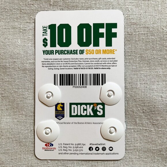 2025 Boston Marathon/Dick's Snap & Lock Bib Fasteners - Picture 2 of 2